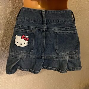 Denim Skirt with Hello Kitty Patch